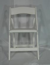 White Resin Chair, Padded Seat