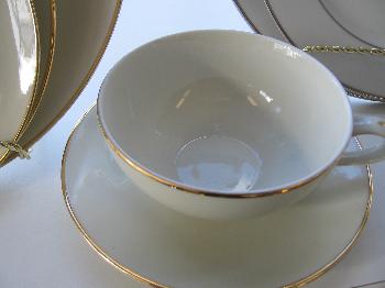 Coffee Cup - Ivory with Gold trim