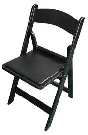 Black Resin Folding Chair