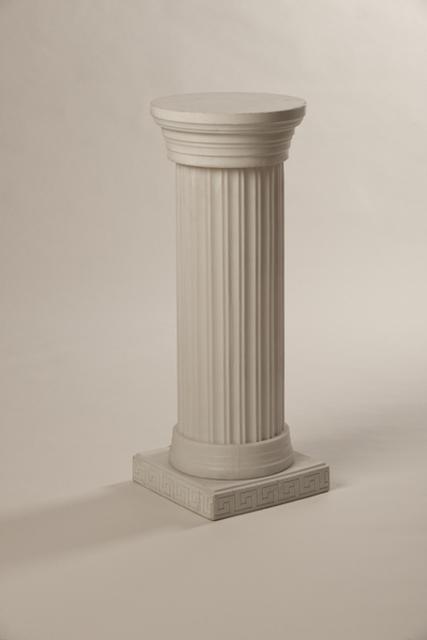 Column 34” White Plastic Flower Stand - Decorative Accessories