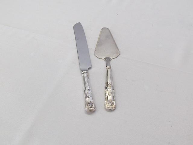 Bridal Knife And Server, Silver Handle - Flatware