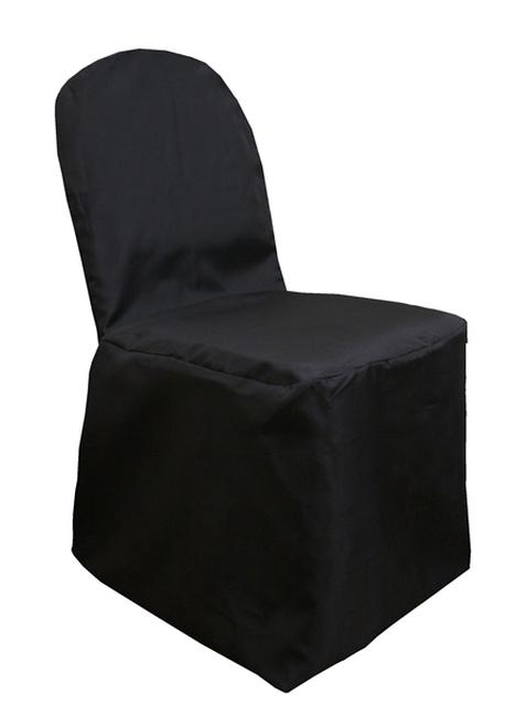 Black Cover, Fits Black Padded Stack Chair - Chair Cover