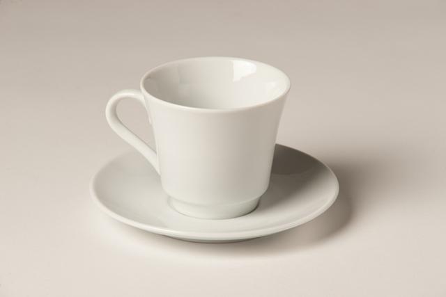 Solid White Cup And Saucer - China