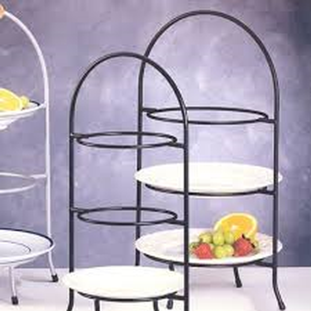 Plate Stand, 3 Tier, Holds 3 Dishes - Trays and Serving Pieces