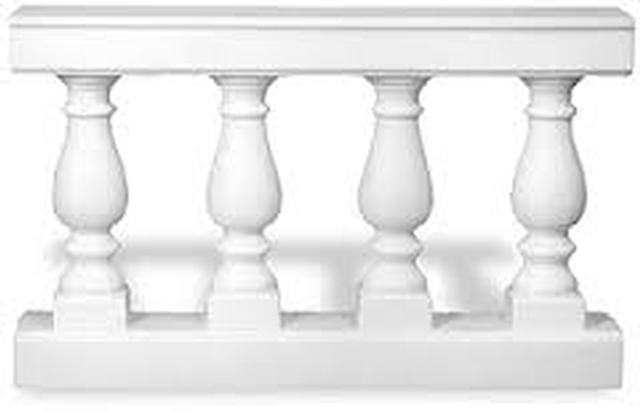 Balustrade 48” White Plastic Flower Stand - Decorative Accessories