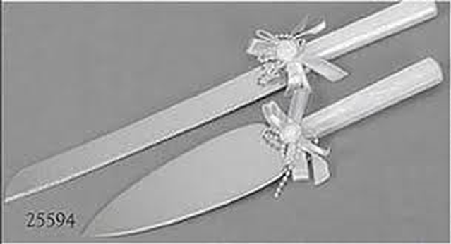 Bridal Knife And Server, Pearl Handle - Flatware