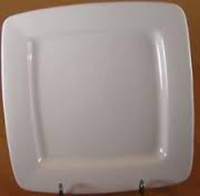 Solid White Square Salad/Dessert Plate 8” - China