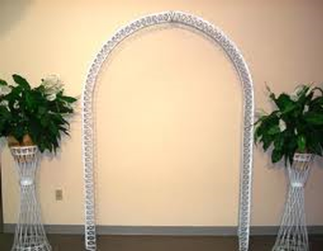 Wicker Standard (91”Hx72”Wx20”D) - Wedding Arches - White