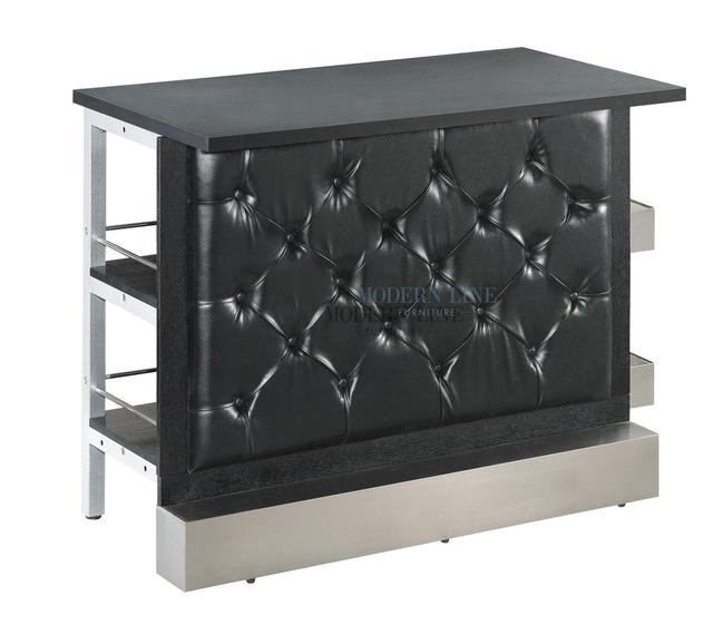 Modular Bar 4'- Black Leather Front