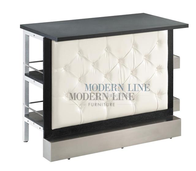 Modular Bar 4' - White Leather Front