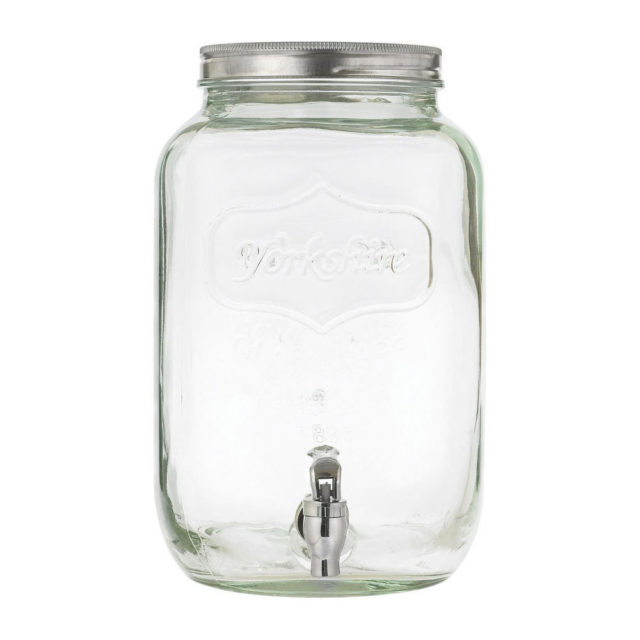 2 Gallon Mason Jar Glass Cold Beverage Dispenser