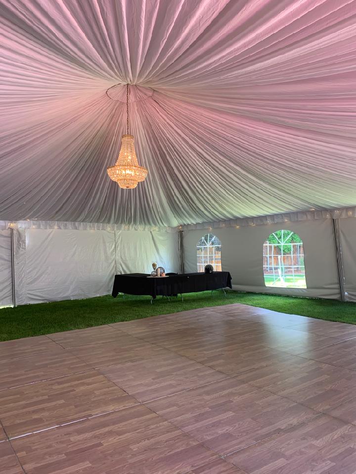 40'x40' Pleated Tent Liner